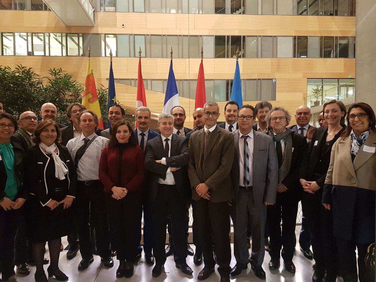 La délégation SALEEM accueillie à la Région Auvergne-Rhône-Alpes en présence de M. Pierre Bérat, Président de la Commission Enseignement Supérieur et Recherche de la Région, et de M. Khaled Bouabdallah, Président de l'Université de Lyon.