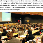 Programme “étudiant-entrepreneur” pour renforcer l’employabilité